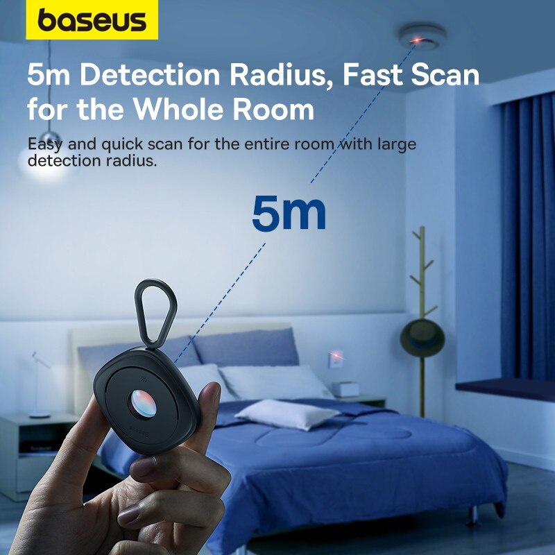 Baseus Camera Detector Anti-spy for Hidden Camera Portable Pinhole Hidden Lens Detect Gadget Anti-Peeping Security Protection